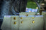 The Gilded Eclipse-Handmade cork and natural leather, and top handle bag with gold chain.