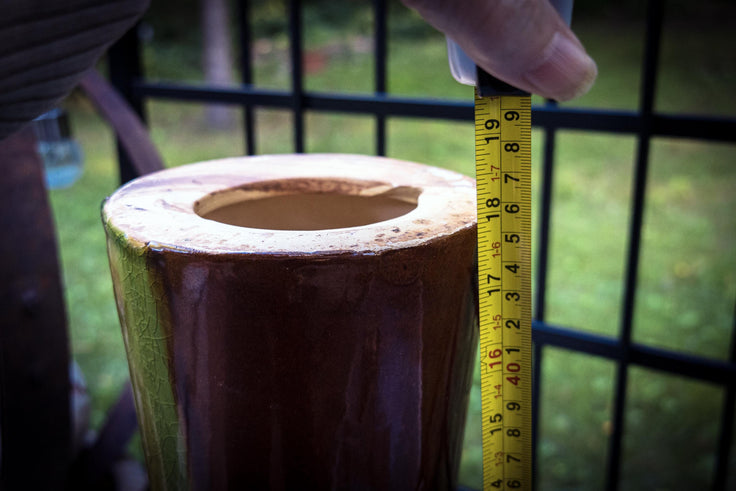 Mid-century Polish design Ceramic Brown and Green Vase