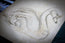 Luxury Hand-Tooled Leather Table Runner-Pyrography Swan Art Dresser Scarf, Waterproofed Vegetable Tanned Leather & Natural Cork Home Decor